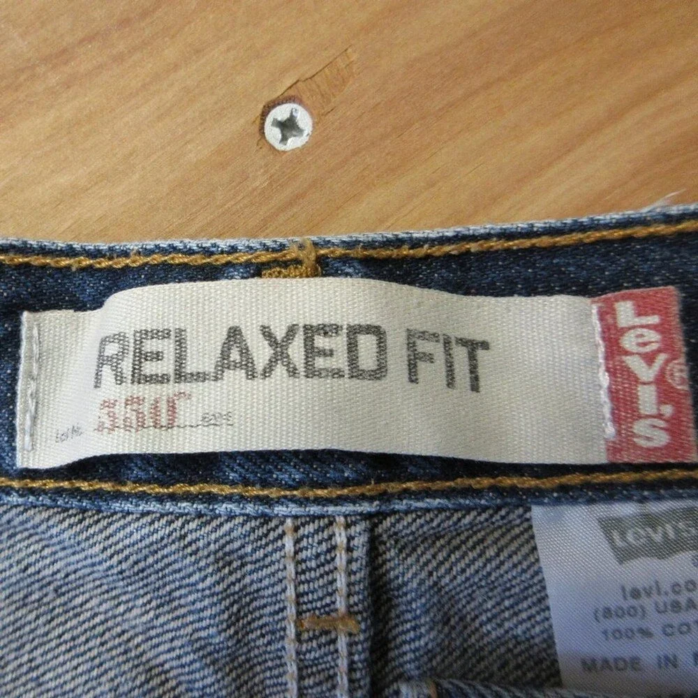 LEVI'S 550 Relaxed Fit VINTAGE Jeans Mens Sz 36x36 Slightly Baggy Y2K Blue Denim